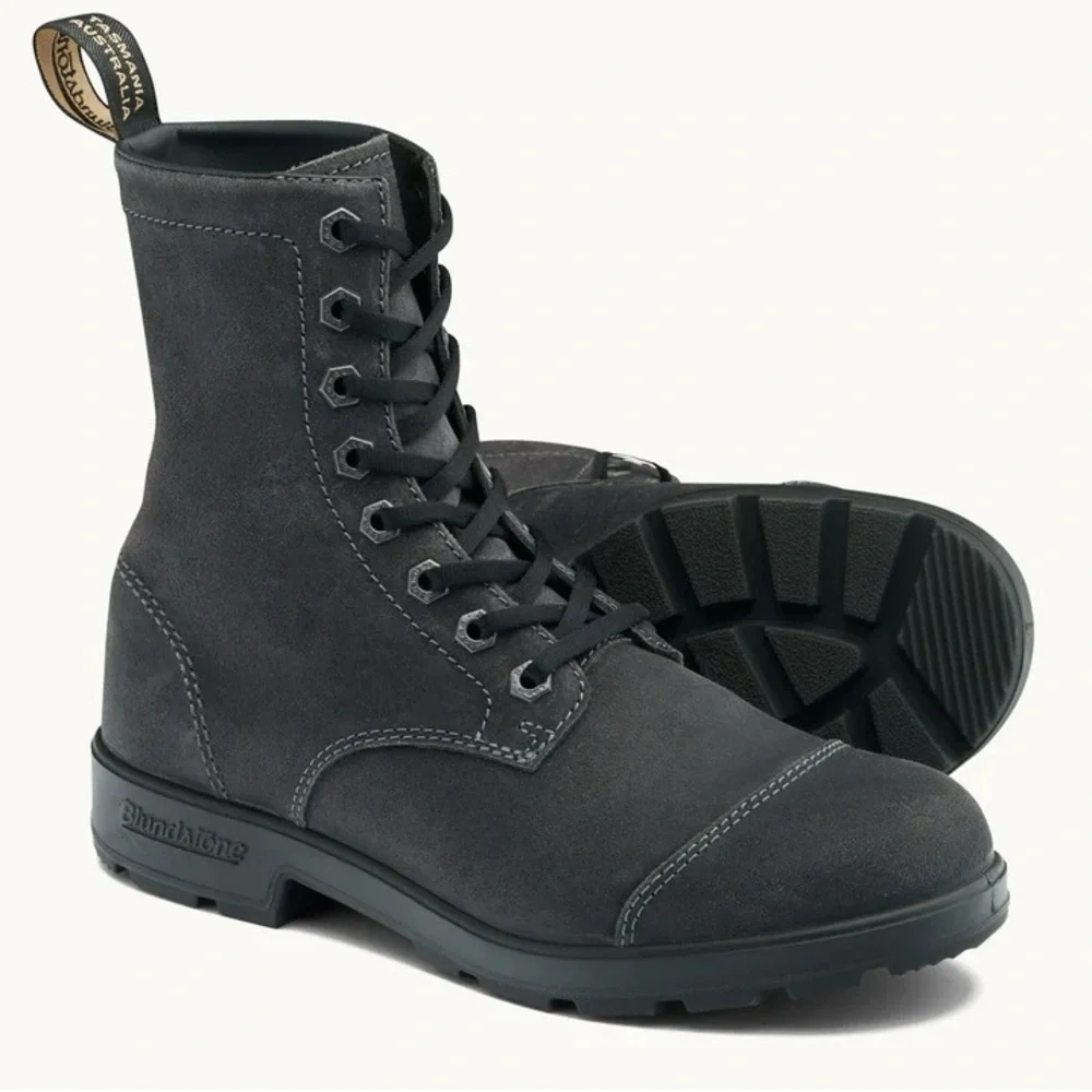 BLUNDSTONE STEEL GRAY LACE-UP BOOTS - SIZE 9 US (WOMEN’S ORIGINALS #2530)! - Picture 1 of 10